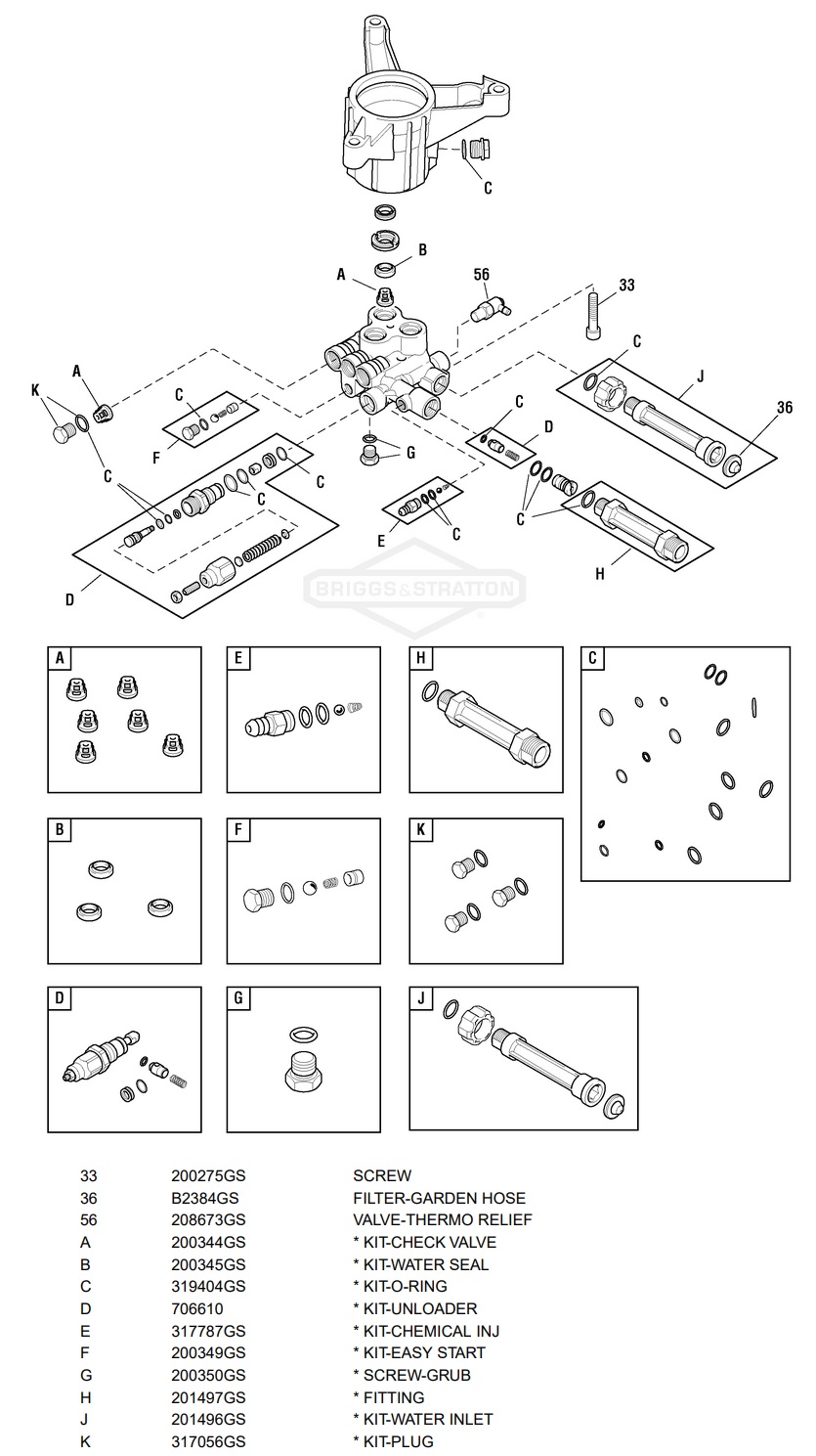 705445 pump breakdown & parts